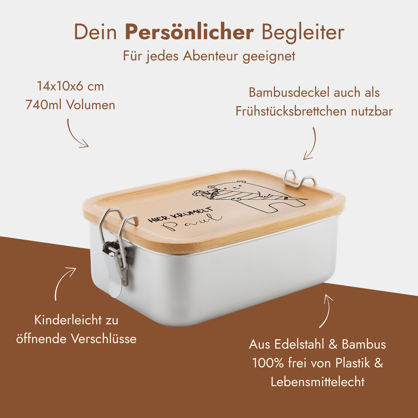 Brotdose „Back-to-School Tiere“