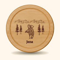 Holzbrett Buche Rund 25cm – Holzfäller Papa