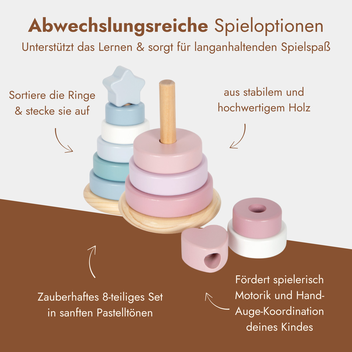 Stapelturm – Kreatives Holzspielzeug für Kinder