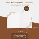 Personalisierte Geschenkkarte für Opa mit beigem Wellendesign und Zeilen für individuelle Widmung, 14,8 x 10,5 cm.
