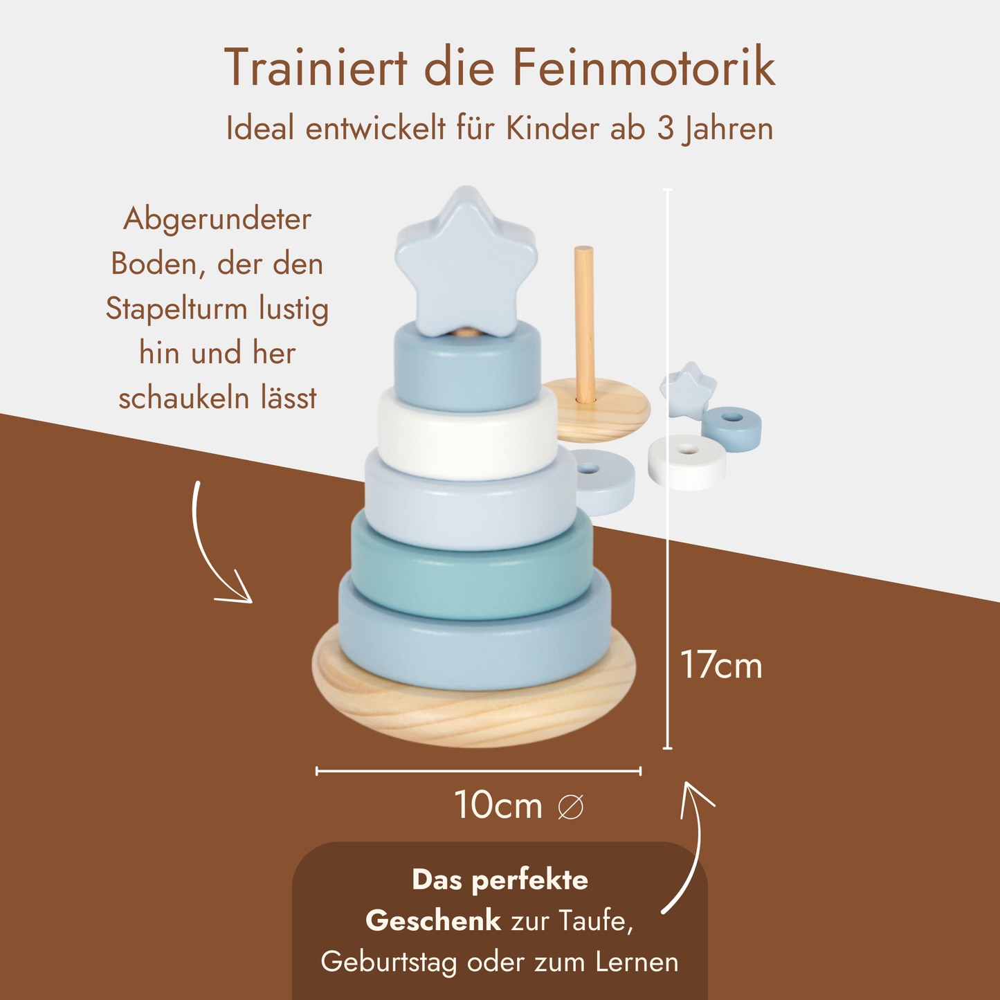 Stapelturm – Kreatives Holzspielzeug für Kinder
