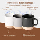 Personalisierbare Keramiktasse mit Wunschdruck in Weiß, Grau oder Schwarz, 360ml und spülmaschinenfest.