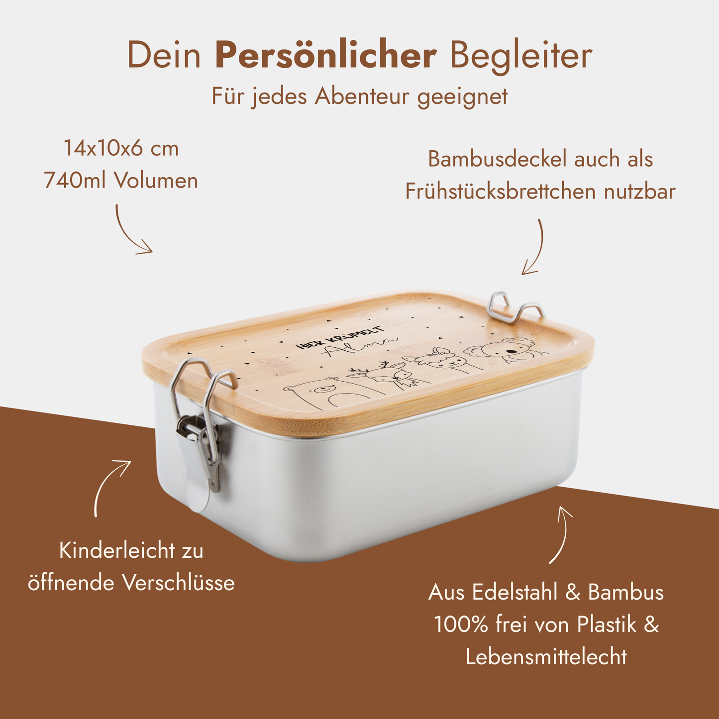 Brotdose „Waldtiere“
