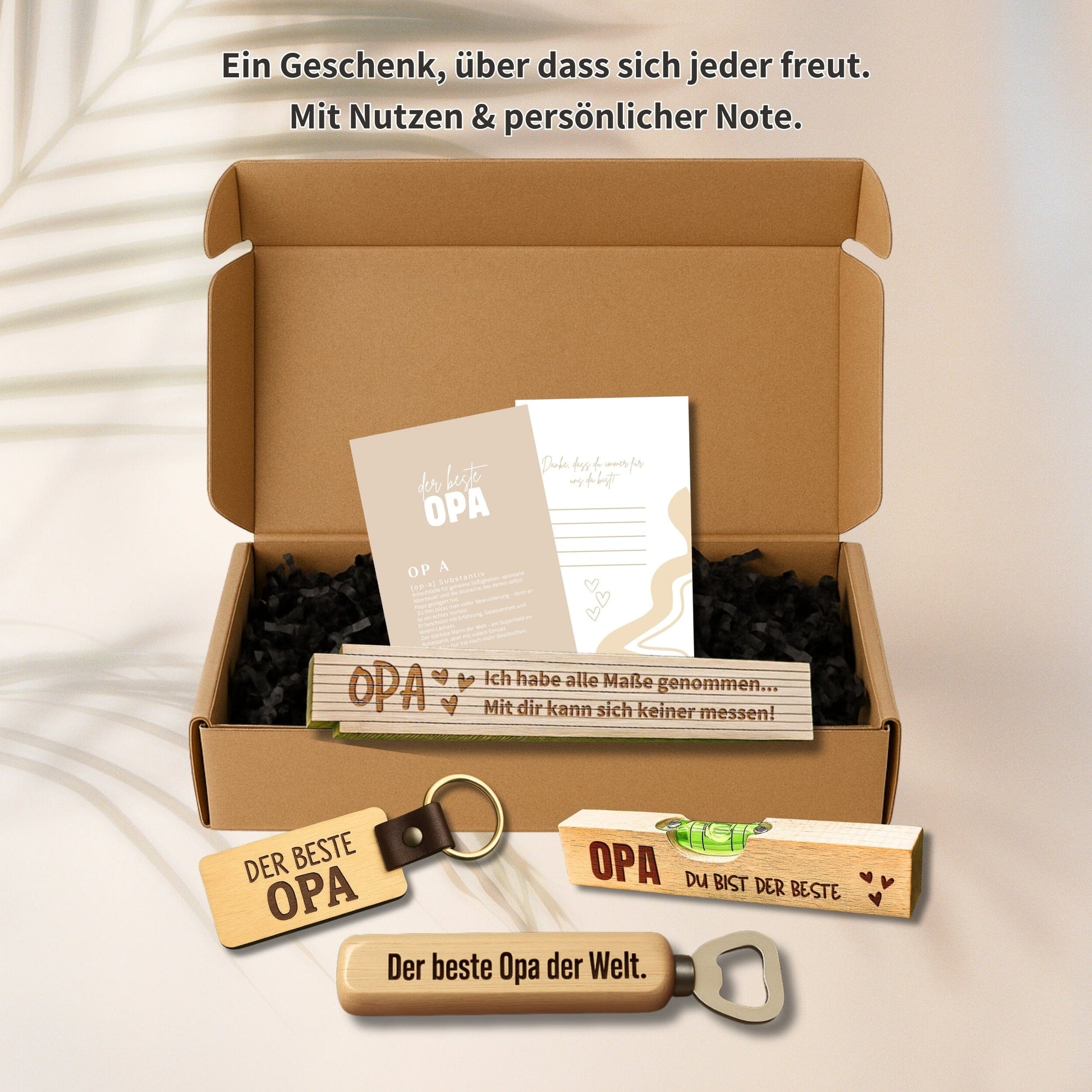 Geschenkset für Opa – Persönliches Männergeschenk zum Geburtstag & Großvatertag Happy Box 