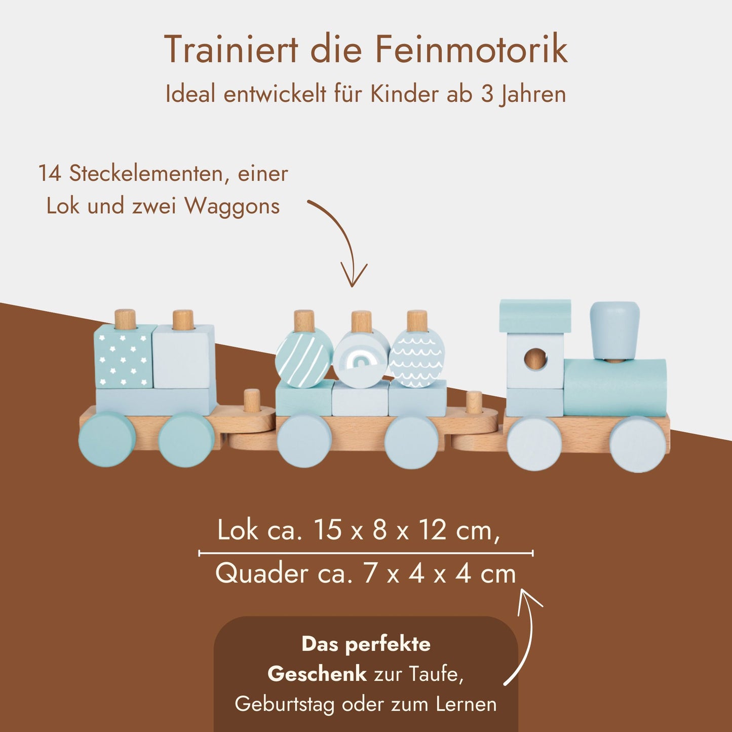 Kinder Holzzug Happy Box 