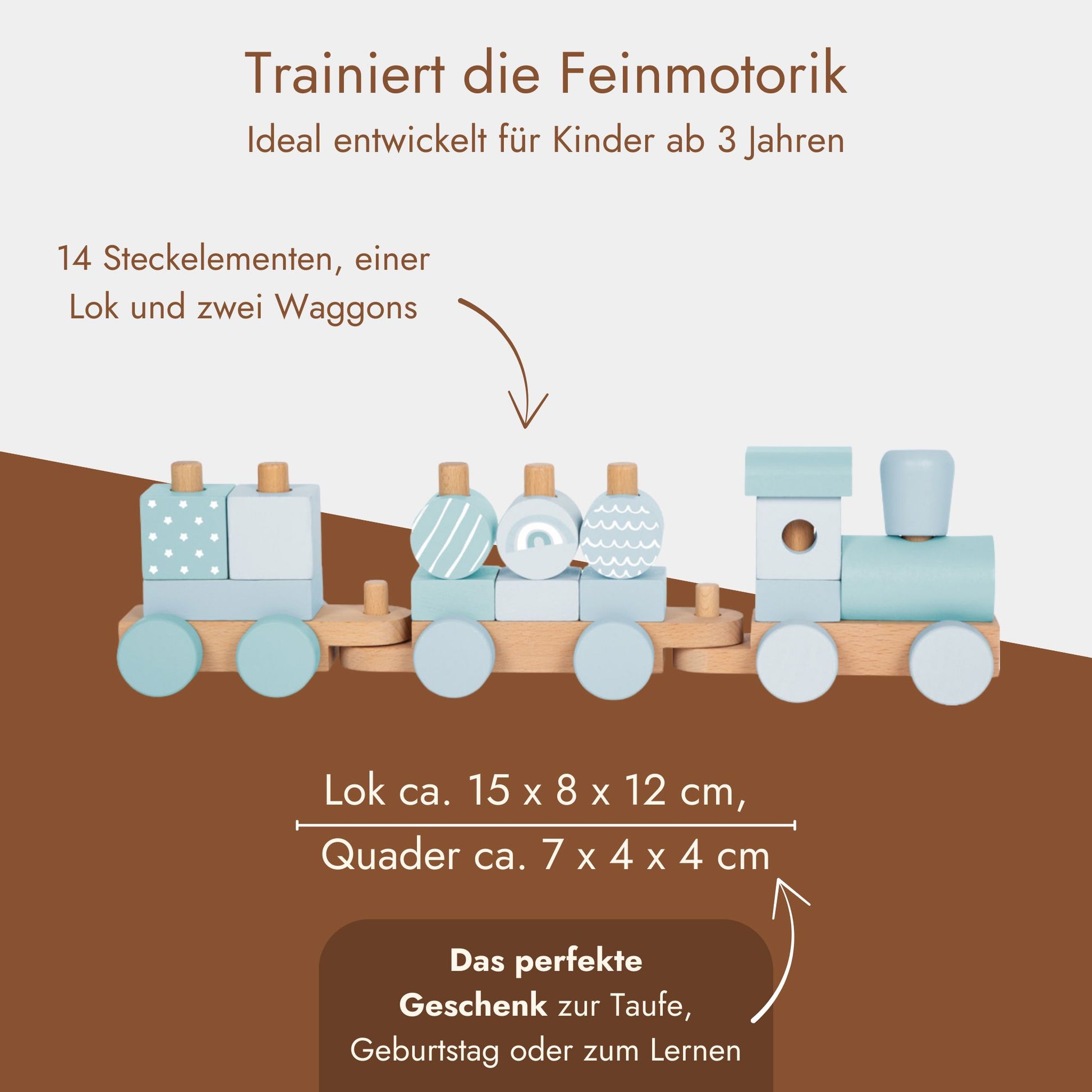 Kinder Holzzug Happy Box 