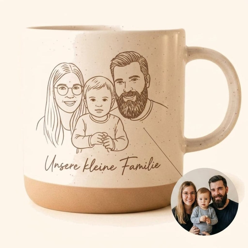 Personalisierte Steingut Tasse mit Bild aus Keramik Weiß – Geschenk zum Geburtstag & als Dankeschön für Mama, Oma & beste Freundin