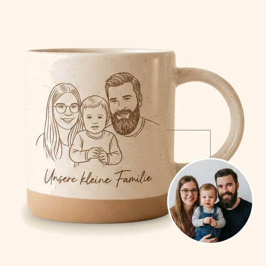 Personalisierte Steingut Tasse mit Bild aus Keramik Weiß – Geschenk zum Geburtstag & als Dankeschön für Mama, Oma & beste Freundin