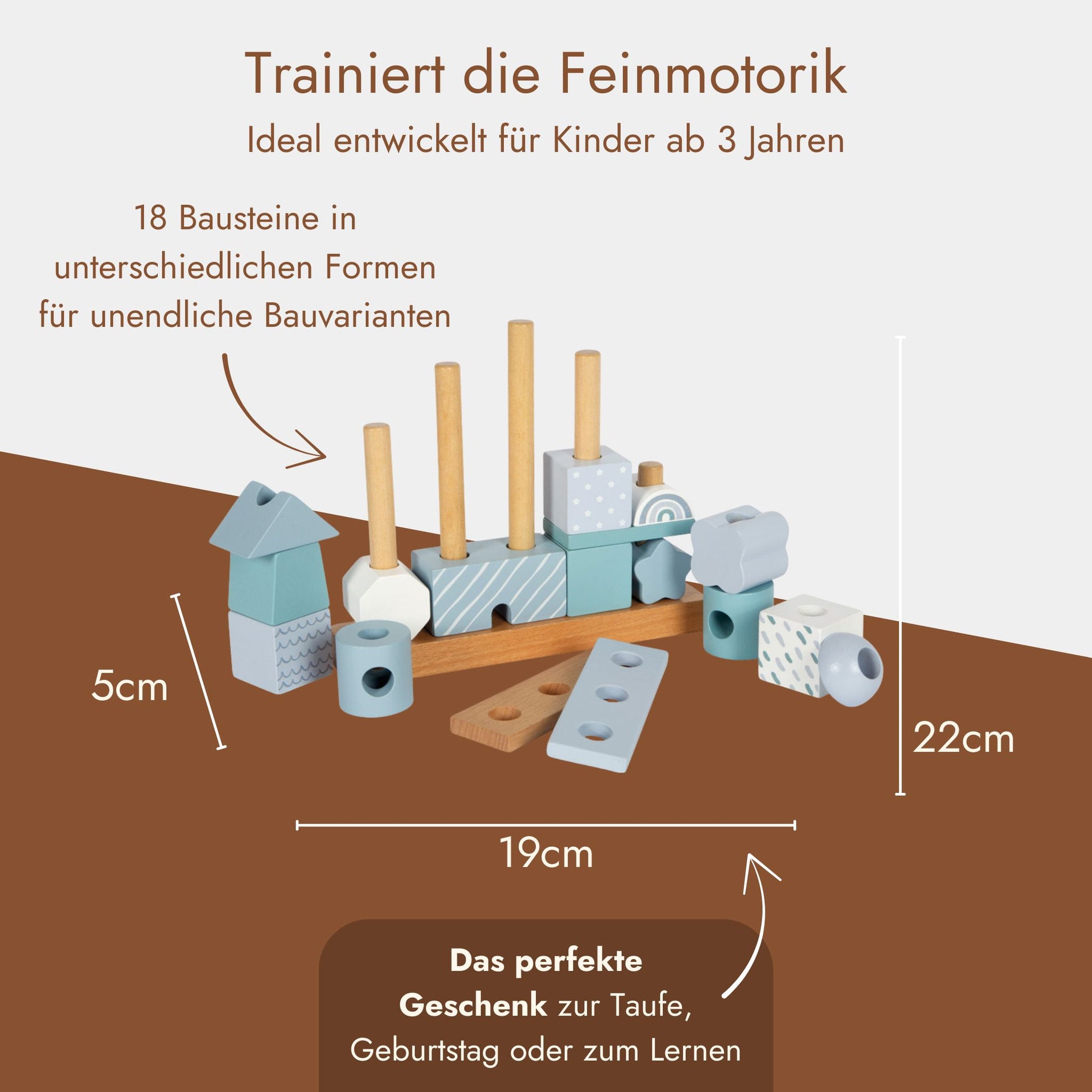 Stapelhaus – Kreatives Holzspielzeug für Kinder Happy Box 
