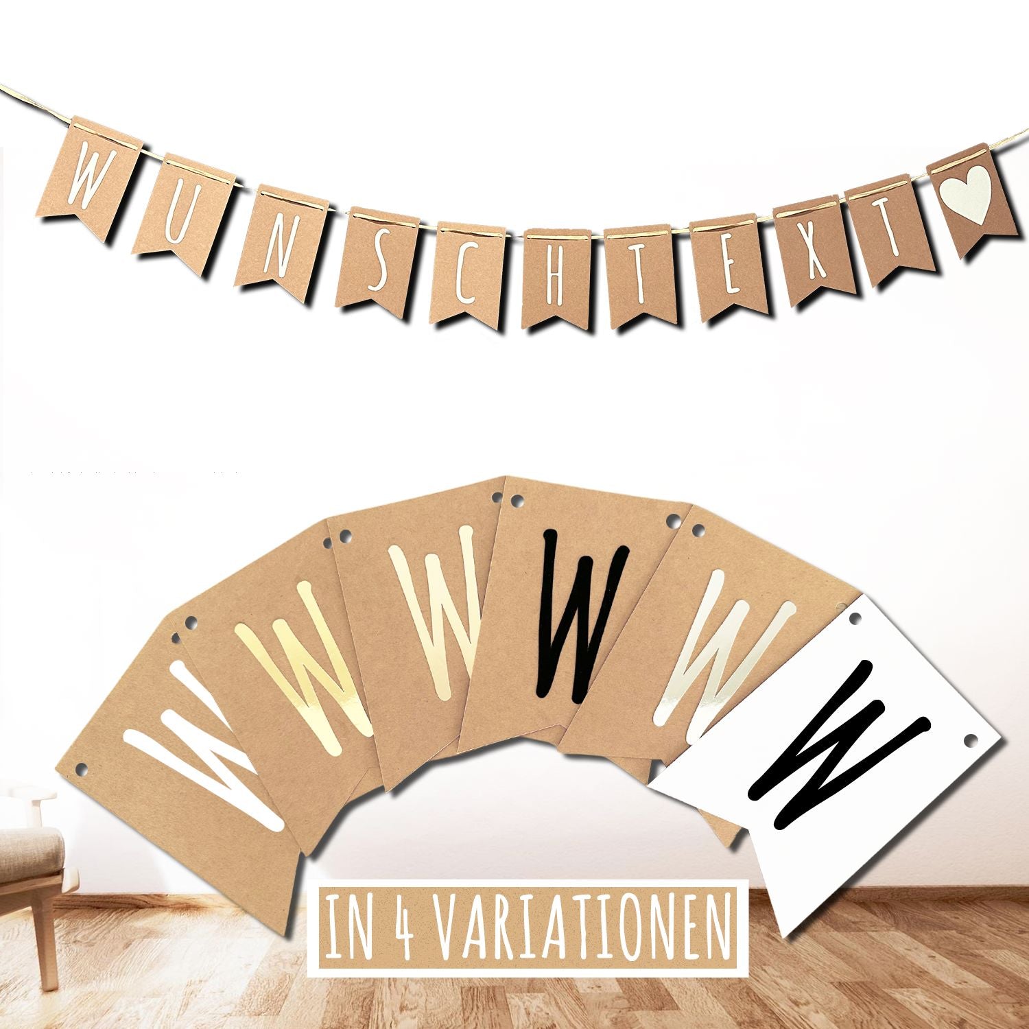 Wimpelkette personalisiert – 2für1 Happy Box 