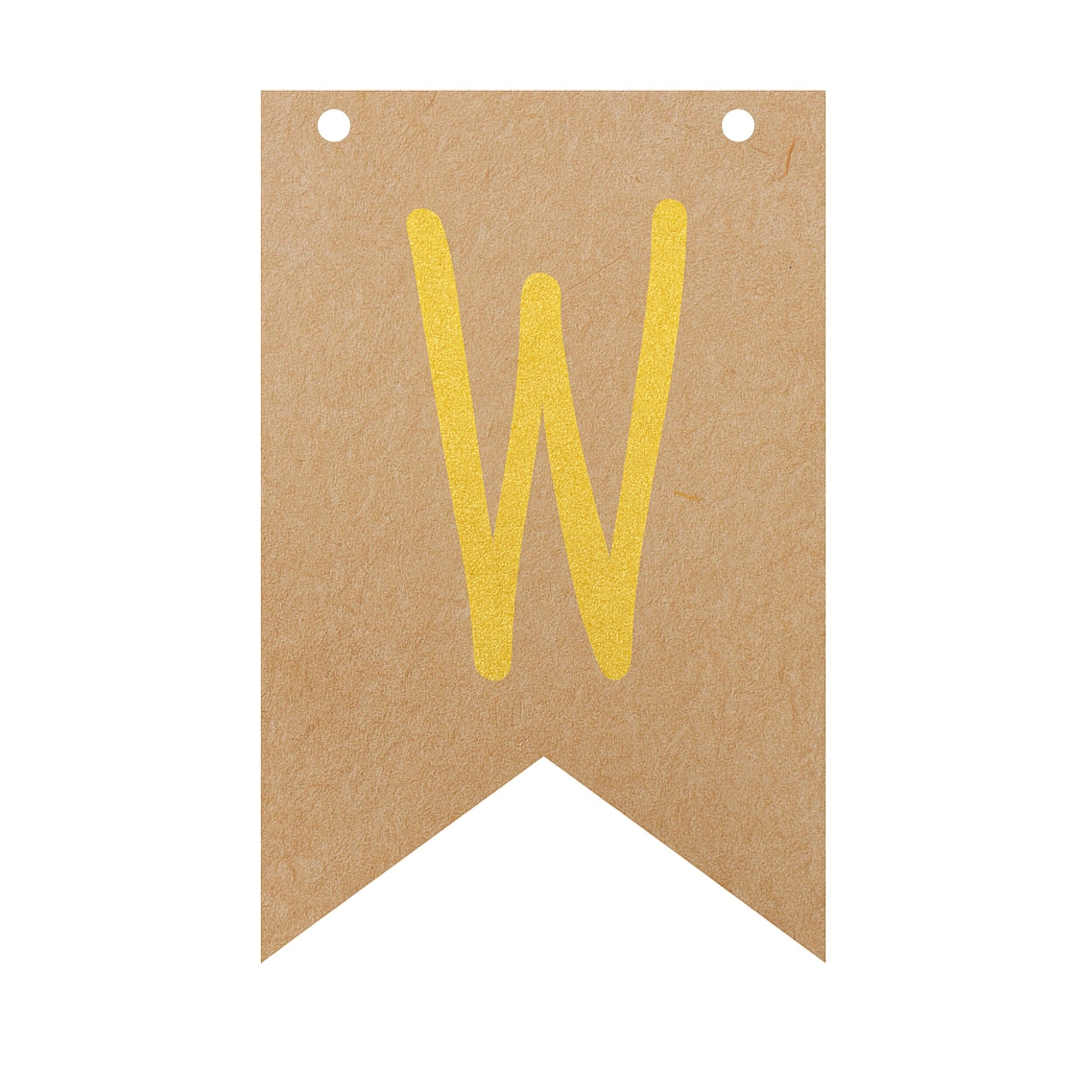 Wimpelkette personalisiert – mit Wunschtext für jeden Anlass Happy Box Kraftpapier + Goldene Schrift Bis 10 Wimpel 