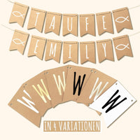 Wimpelkette Taufe Personalisiert
