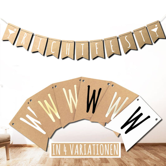 Wimpelkette Richtfest – Dekoration für Hausbau & Einweihung Happy Box 