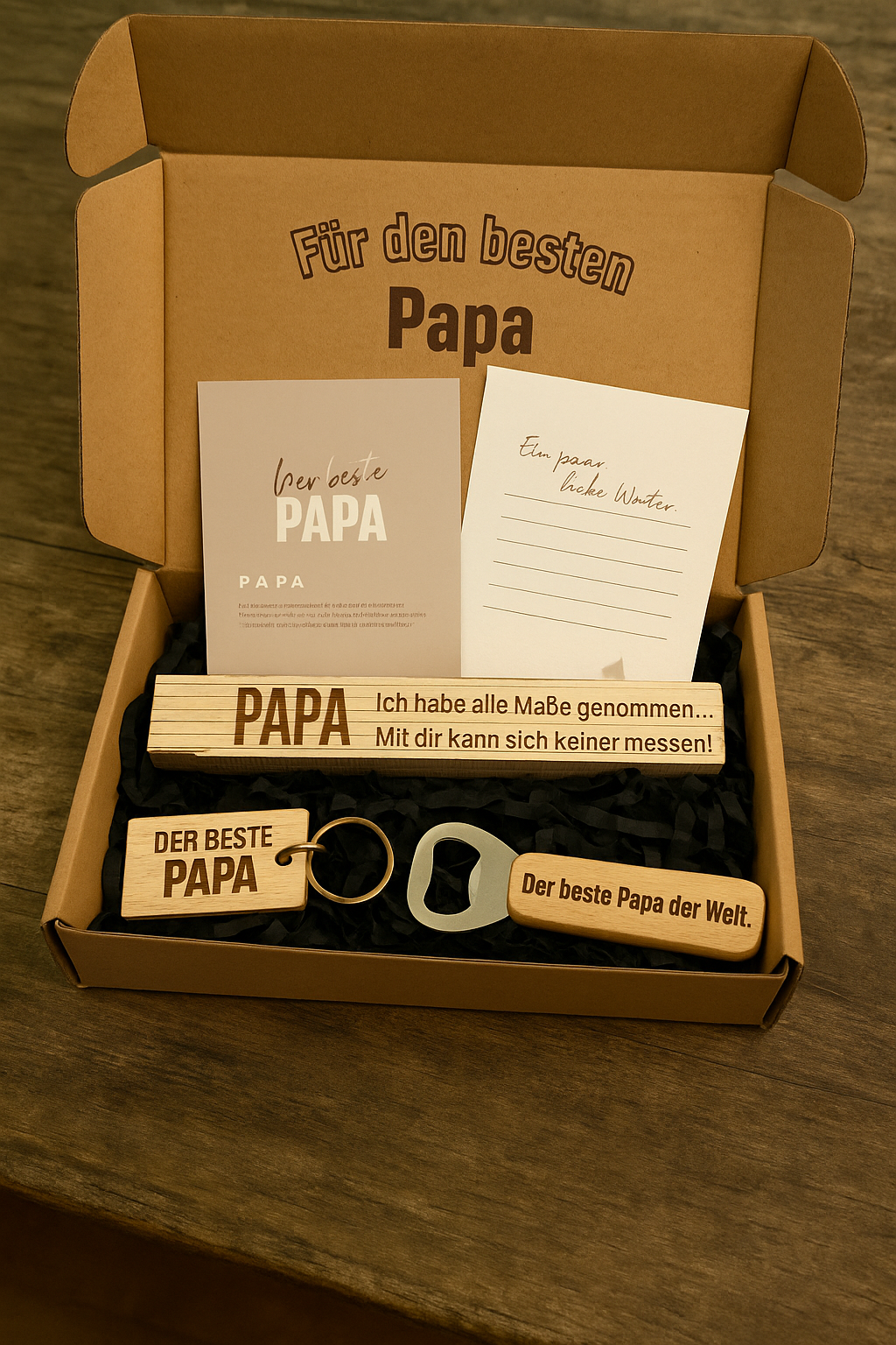Click to view full screen Vatertags Geschenkset für Papa – Persönliches Männergeschenk zum Geburtstag & Vatertag photo review